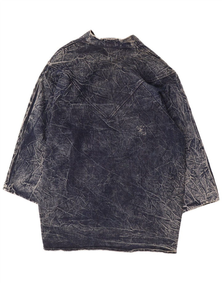 Casaco jeans feminino grande CHRISTIE OF CALIFORNIA US 14 XL azul marinho