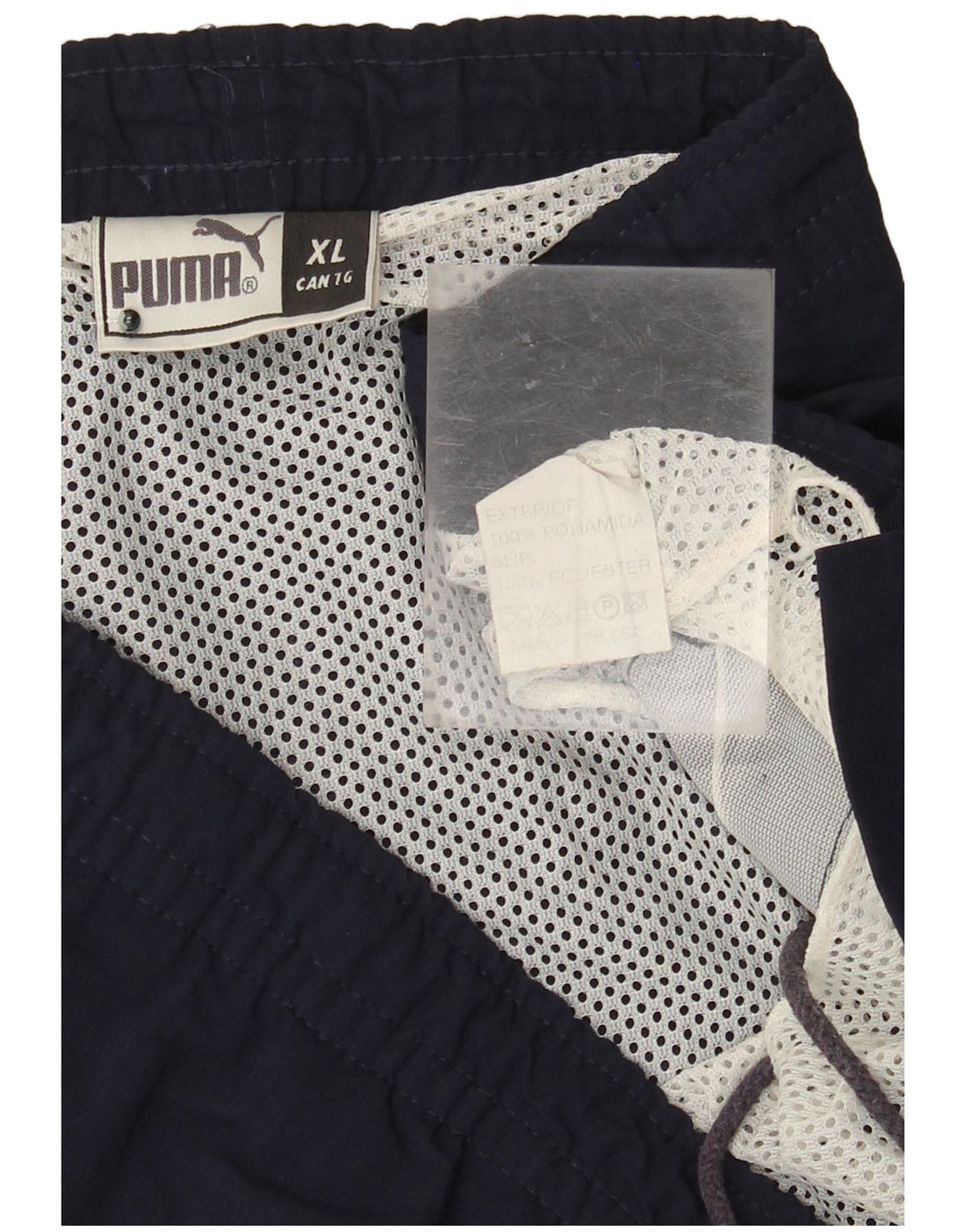 Shorts esportivos masculinos Puma XL azul marinho poliamida