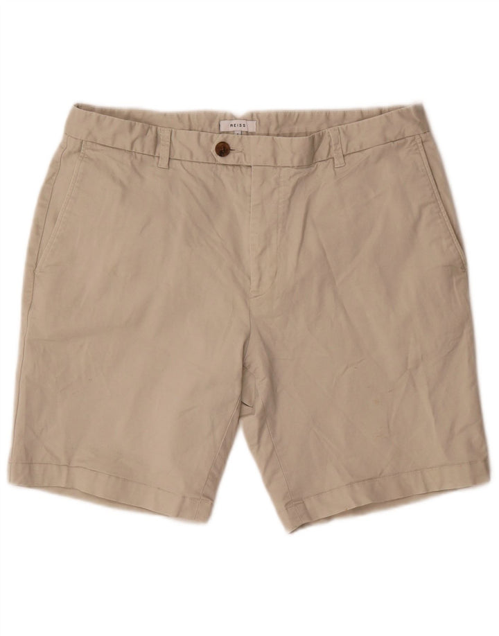 Shorts Chino Masculino Reiss W34 Grande Algodão Bege