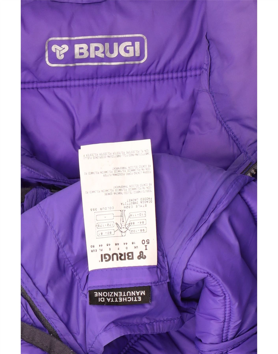 Jaqueta acolchoada feminina BRUGI UK 18 XL poliamida roxa