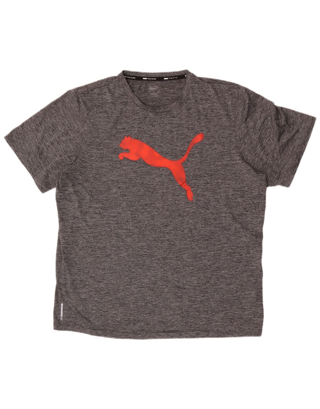Camiseta masculina Puma Training Graphic Top XL cinza manchado de poliéster