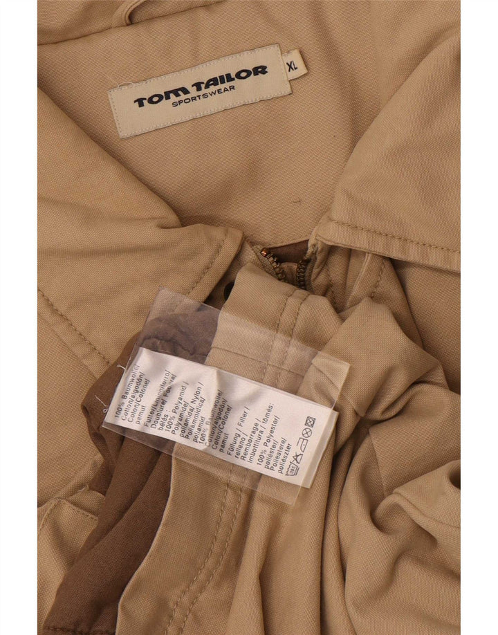 Jaqueta utilitária masculina Tom Tailor UK 42 XL algodão bege