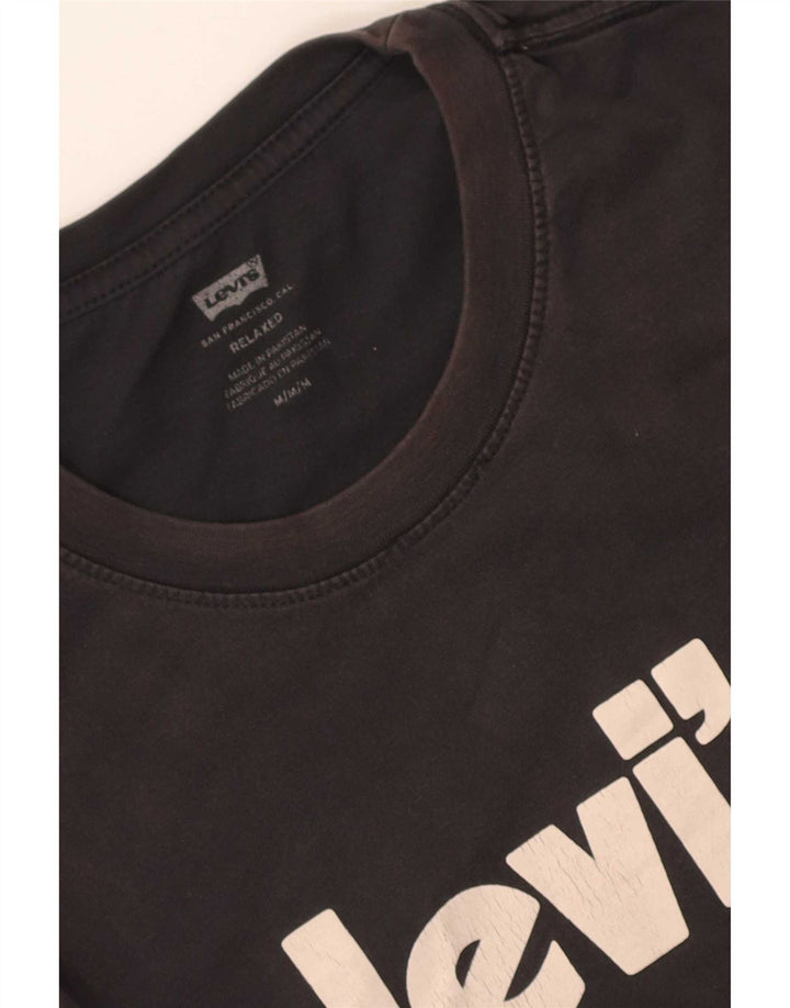 Camiseta masculina Levi's Relaxed Graphic Top Médio Preto