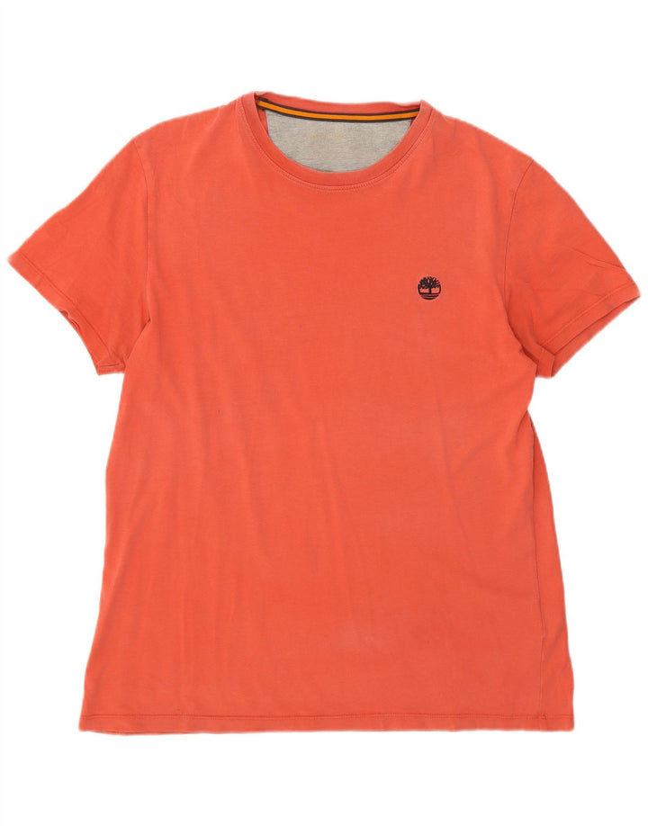 Timberland Mens Slim Fit Camiseta Top Médio Laranja