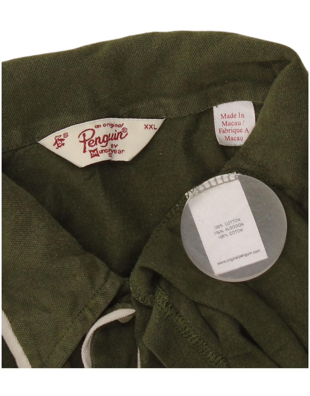 Camisa polo masculina Penguin 2XL algodão verde