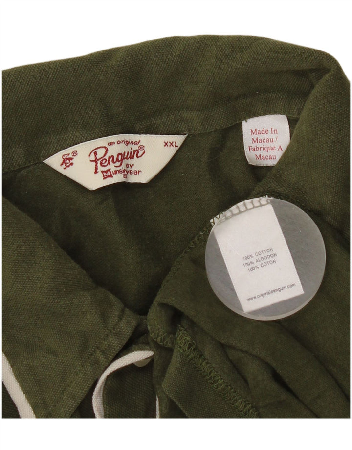 Camisa polo masculina Penguin 2XL algodão verde
