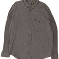 Camisa masculina alta e relaxada Lee 2XL algodão espinha de peixe cinza