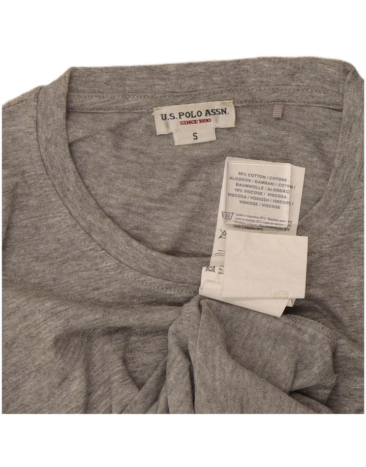 US Polo Assn. Camiseta Masculina Top Pequeno Algodão Cinza