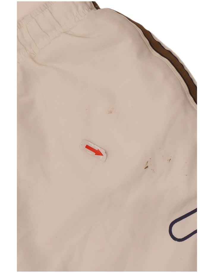 Calça masculina Fila Graphic Tracksuit grande poliéster listrado branco