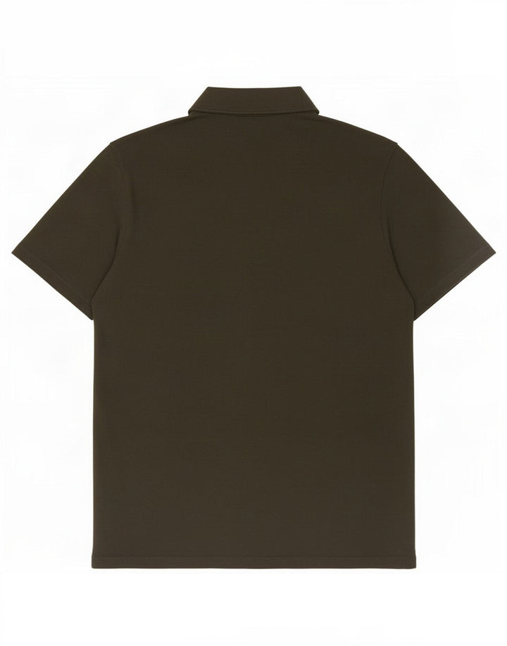Camisa polo masculina All Saints grande algodão cáqui