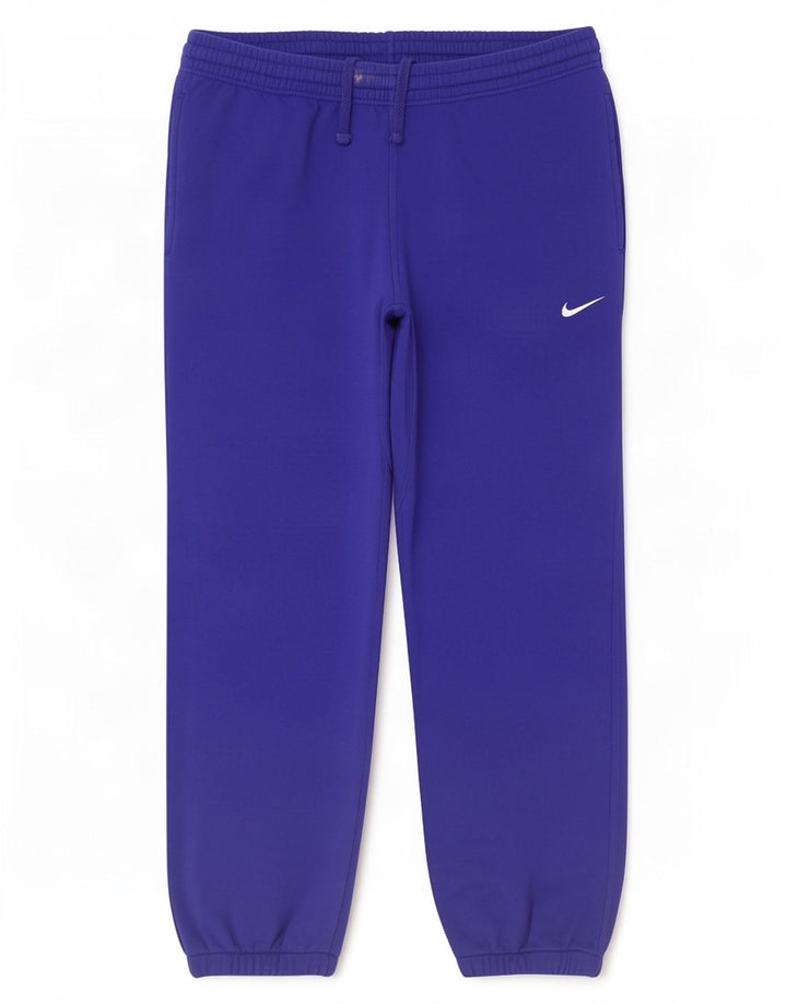 Calça de treino masculina Nike joggers grande algodão azul
