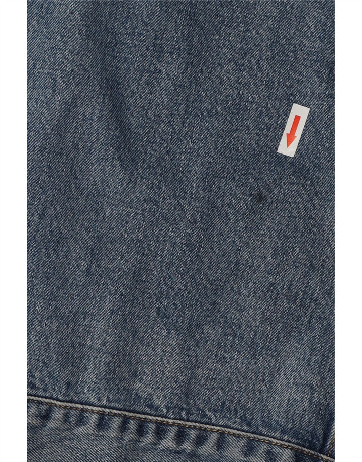 Jaqueta jeans masculina Levi's UK 42 XL azul algodão