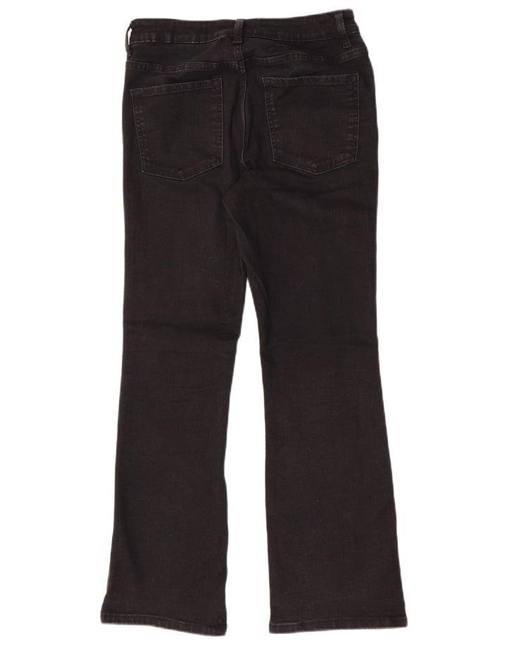Marks & Spencer Feminino The Eva Bootcut Jeans Reino Unido 10 Pequeno W26 L28 Preto
