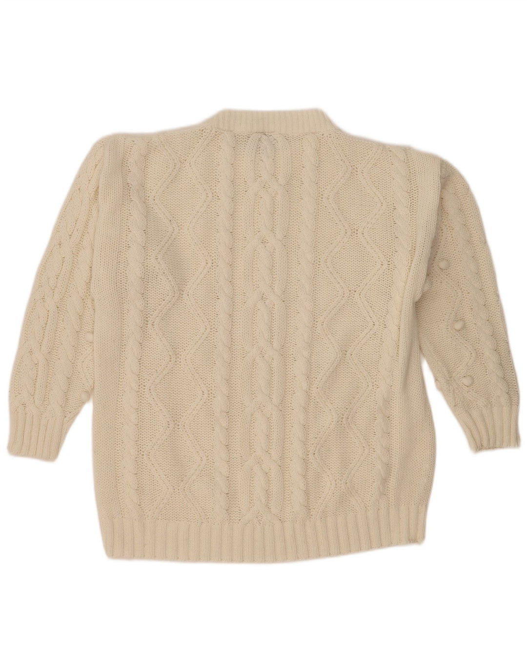 Novo suéter feminino rápido com gola redonda, suéter ue 40/42 médio branco