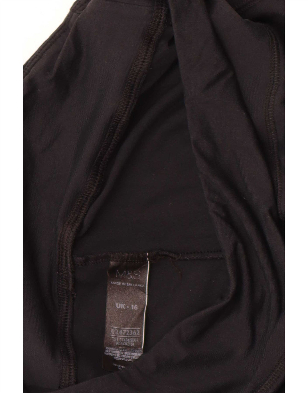 Leggings capri femininas Marks & Spencer Reino Unido 16 grande poliamida preta