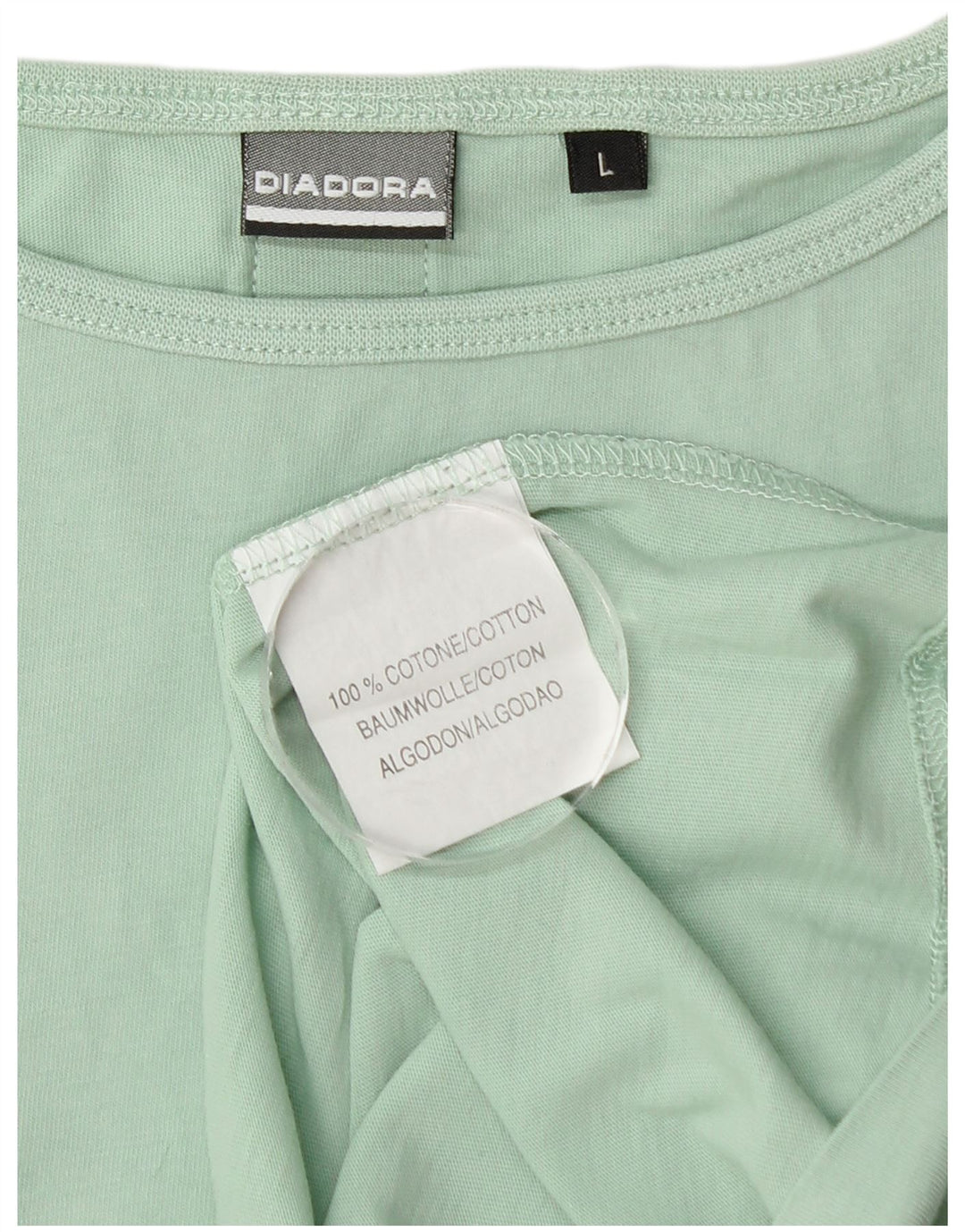 Diadora Womens Cami Top UK 14 Grande Algodão Turquesa