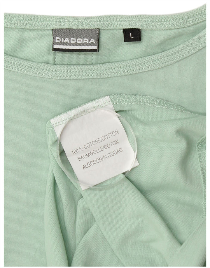 Diadora Womens Cami Top UK 14 Grande Algodão Turquesa