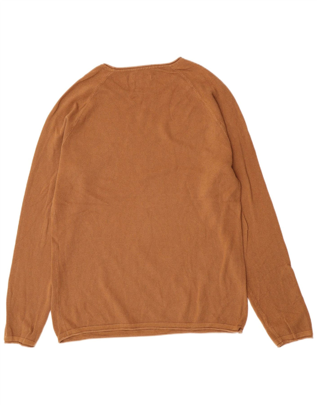 Suéter masculino Jack & Jones com gola redonda, grande algodão marrom