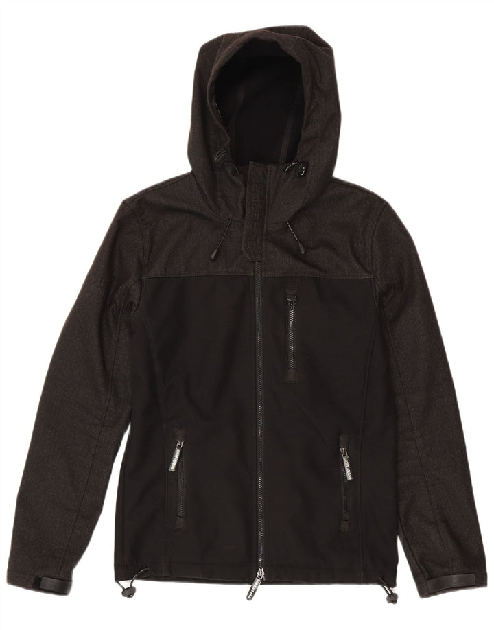 Jaqueta de chuva masculina Superdry The Windtrekker UK 36 pequeno bloco colorido preto