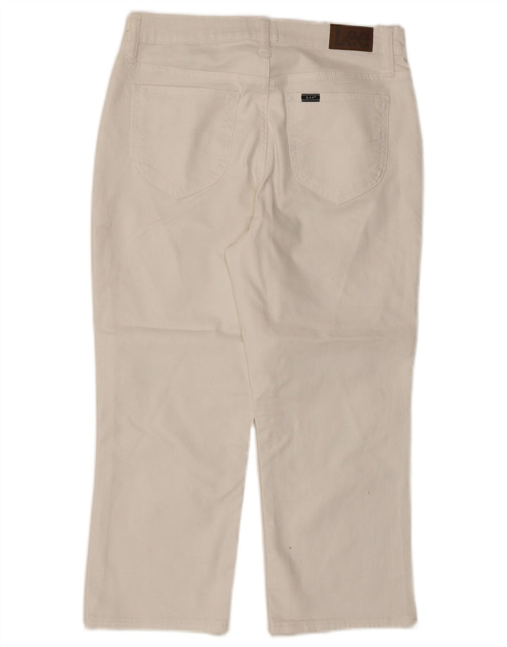 Lee Womens Capri Jeans US 8 Médio W30 L21 Algodão Branco