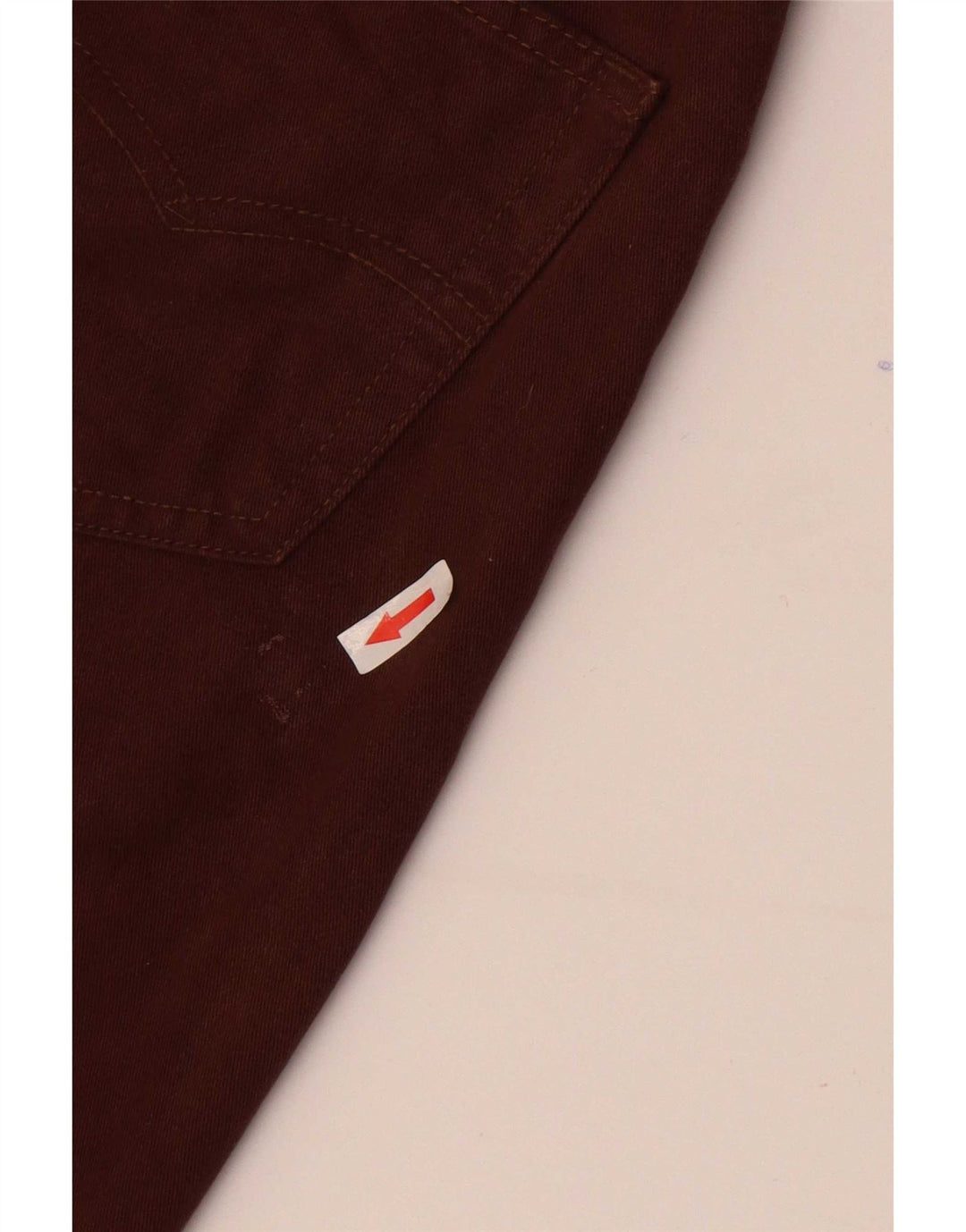Calça jeans feminina Levi's 501 Straight W29 L32 algodão marrom