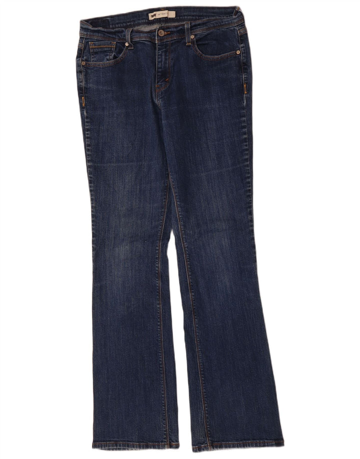 Levi's feminino 515 bootcut jeans US 10 grande W32 L32 algodão azul