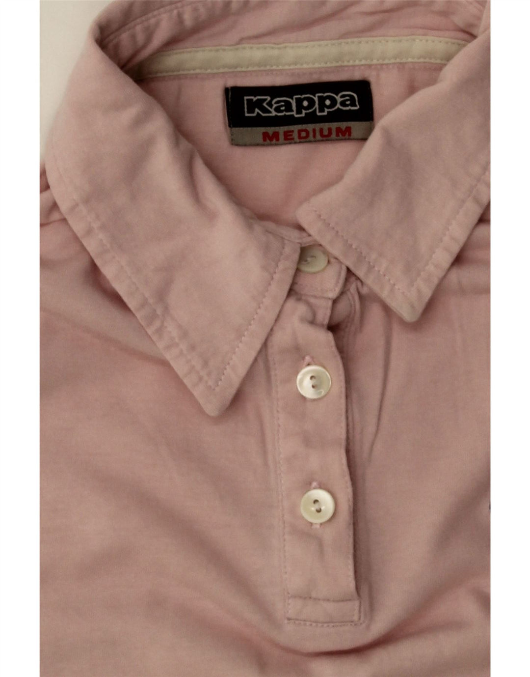 KAPPA Girls Polo Shirt 13-14 Years Medium Pink Cotton Vintage Kappa and Second-Hand Kappa from Messina Hembry 