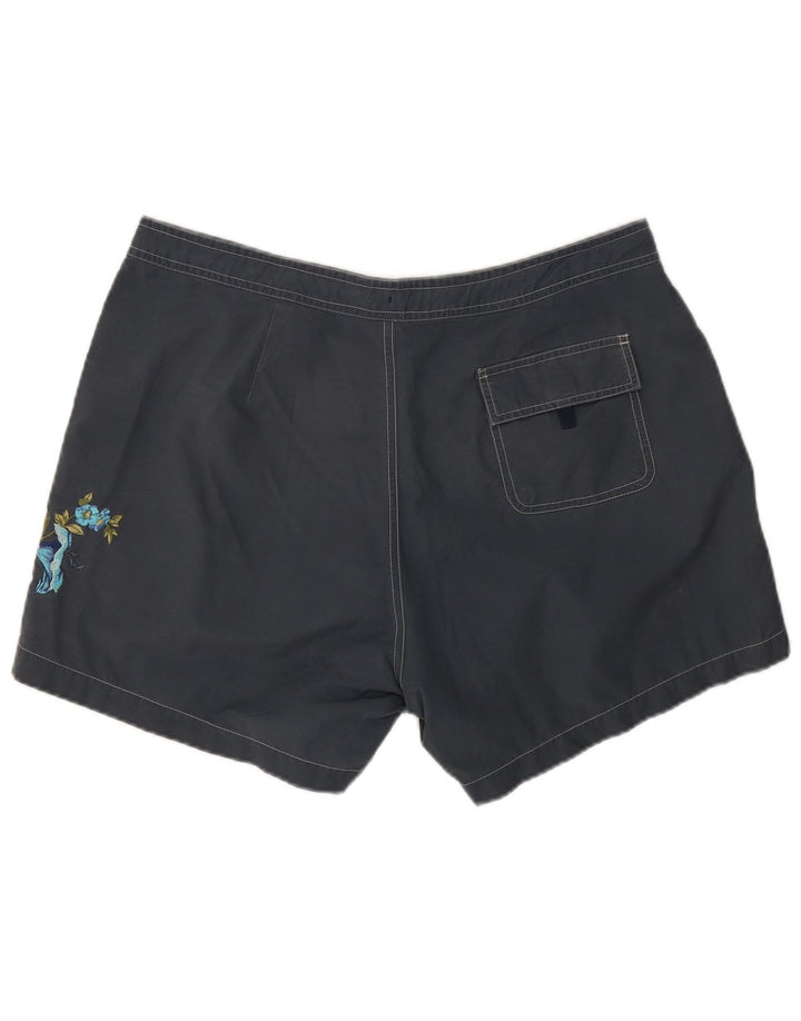 Shorts de natação masculino Gap XL cinza floral algodão