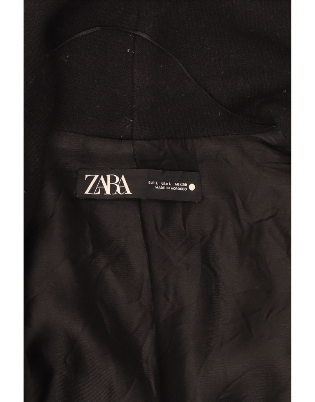 Sobretudo feminino Zara UK 14 médio preto