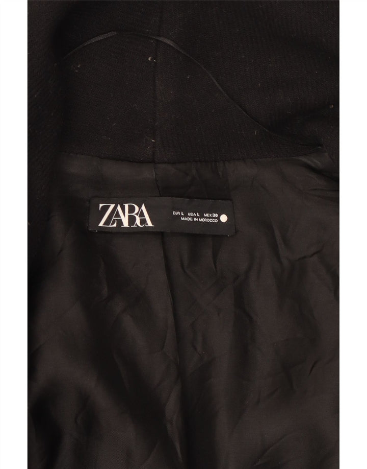 Sobretudo feminino Zara UK 14 médio preto