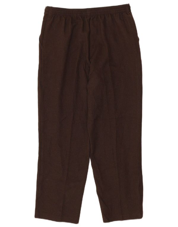 Calça casual feminina Marks & Spencer cônica Reino Unido 12 médio W30 L26 marrom