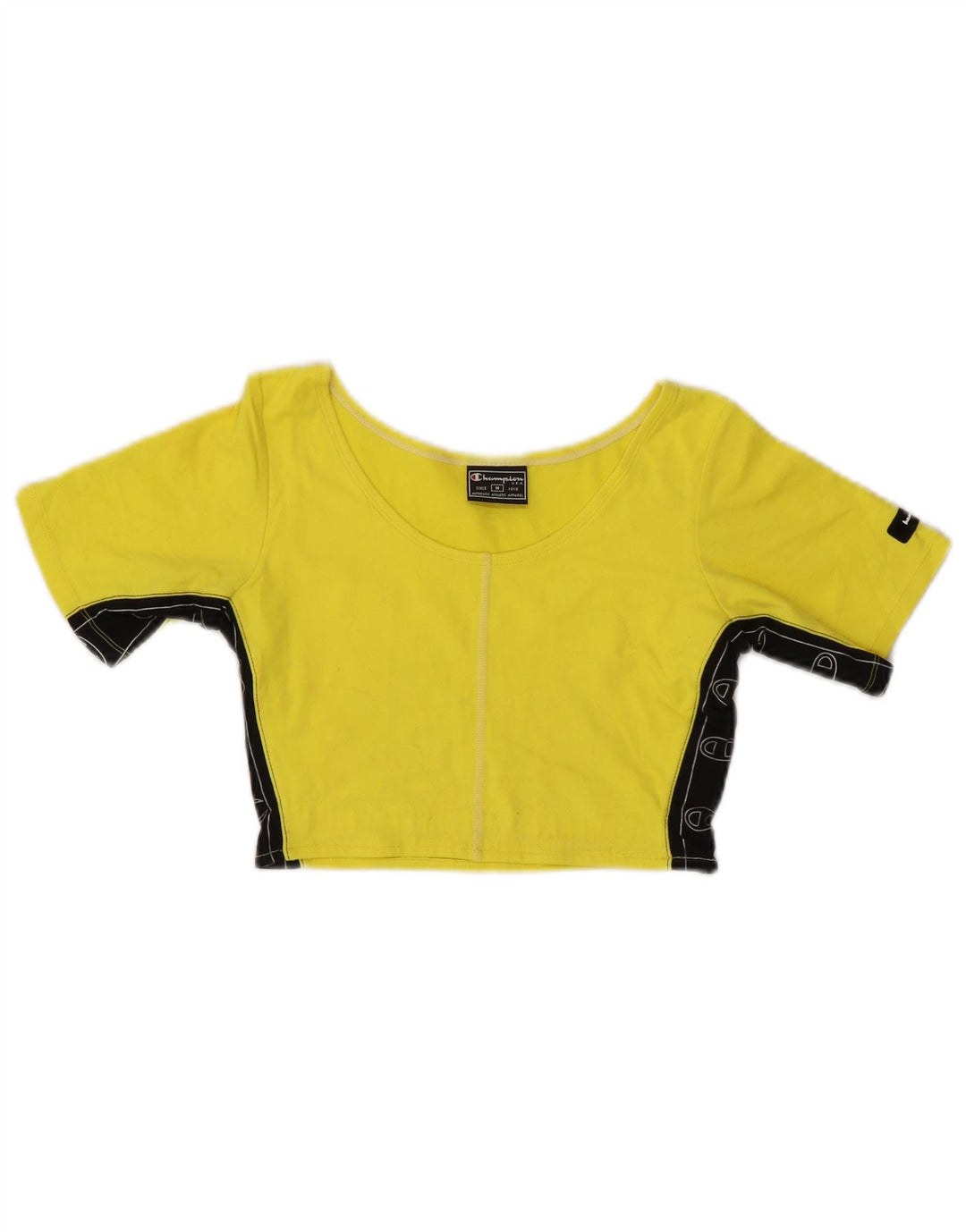 Top cropped feminino Champion UK 12 algodão colorblock amarelo médio