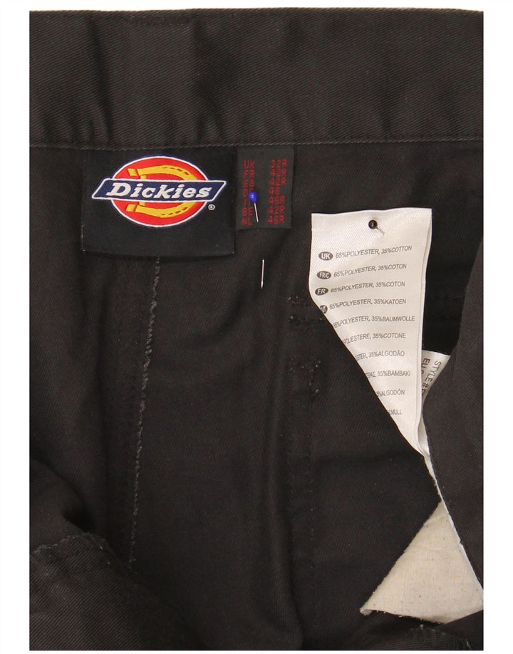 Calças cargo retas masculinas Dickies W32 L31 poliéster preto