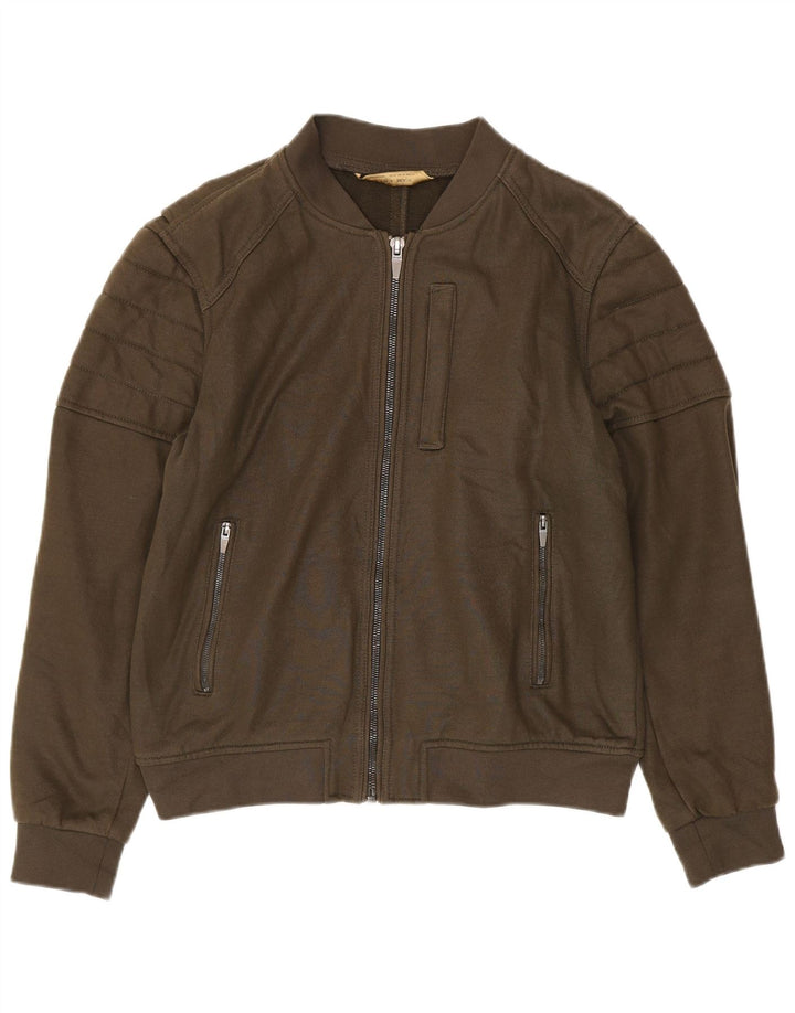 Zara Jaqueta masculina de agasalho XL Khaki Poliéster