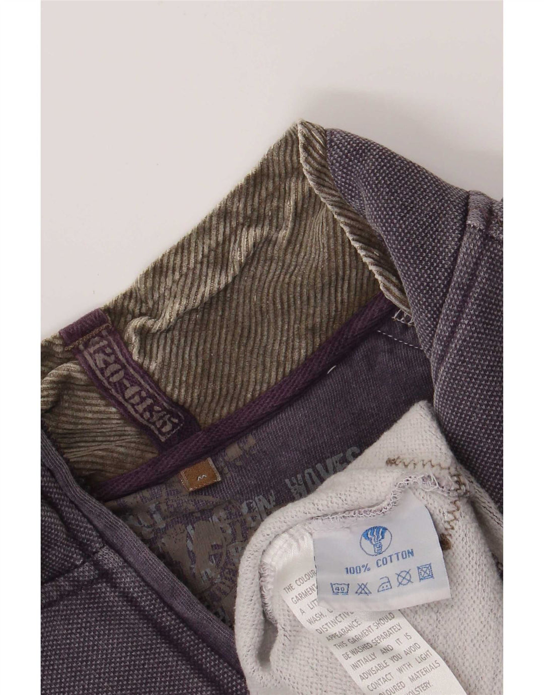 Fat Face Masculino Zip Neck Moletom Jumper Médio Algodão Roxo