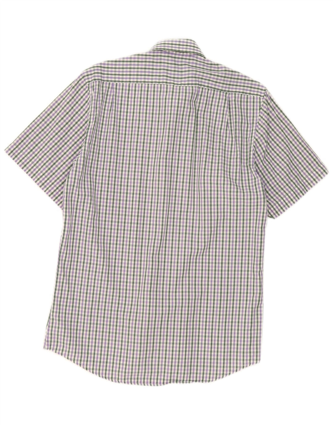 Camisa masculina de manga curta Gloriette, algodão xadrez médio multicolorido