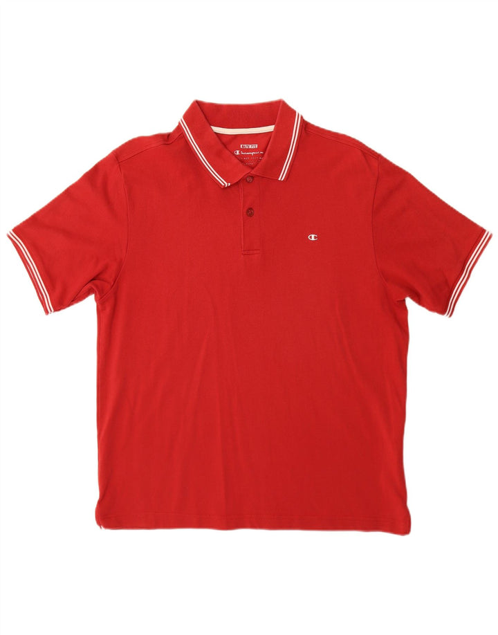 Camisa polo masculina Champion Easy Fit médio algodão vermelho