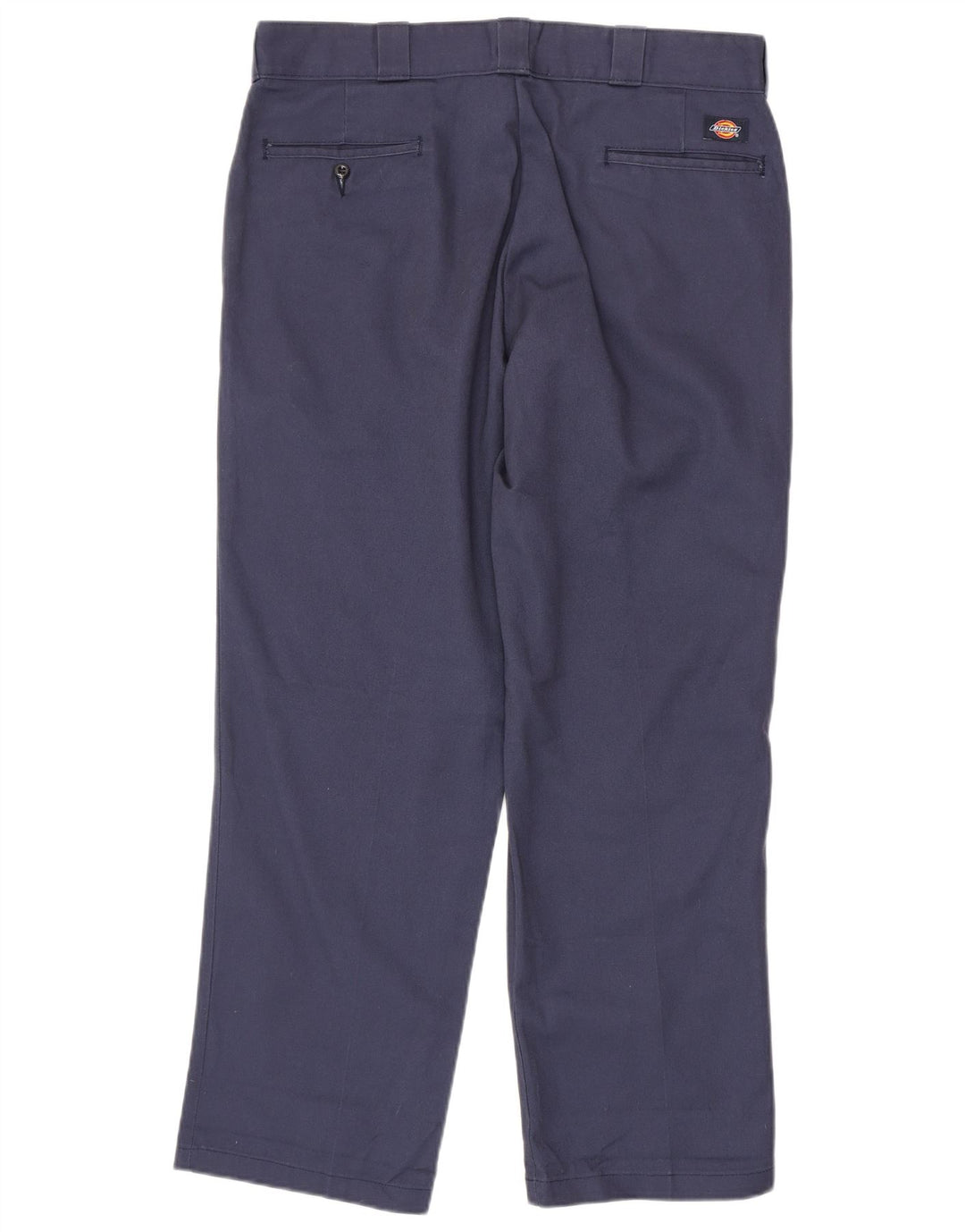 Calças Chino retas masculinas Dickies W38 L30 poliéster azul marinho