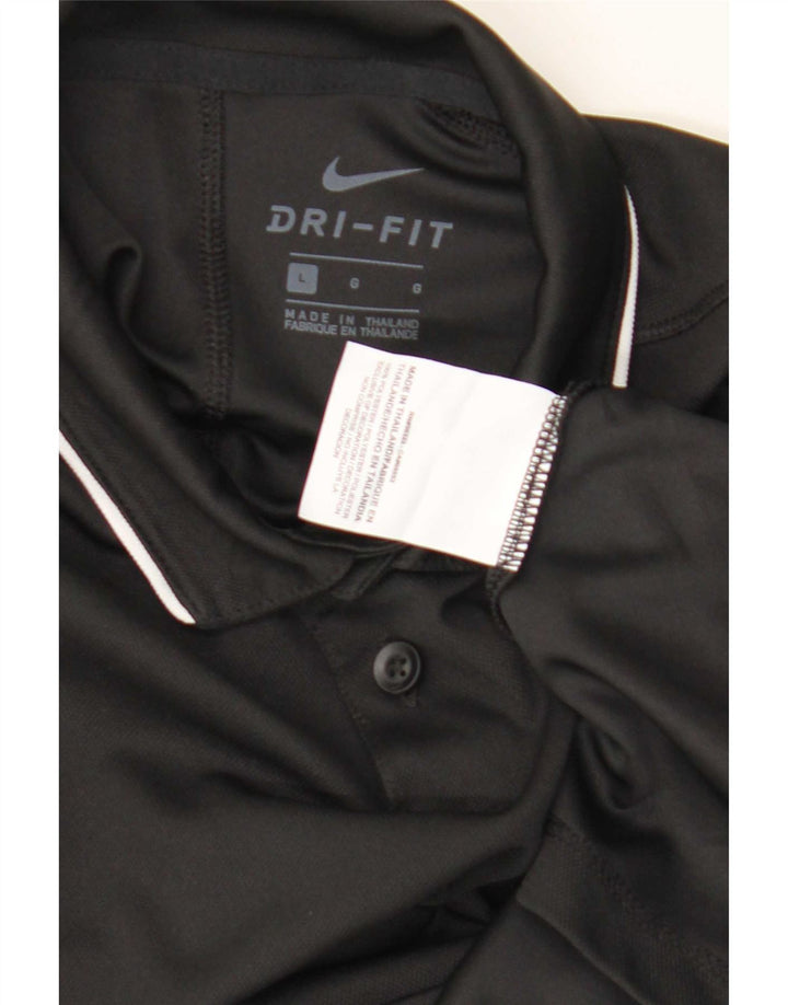 Camisa polo Nike Boys Dri Fit 12-13 anos grande poliéster preto