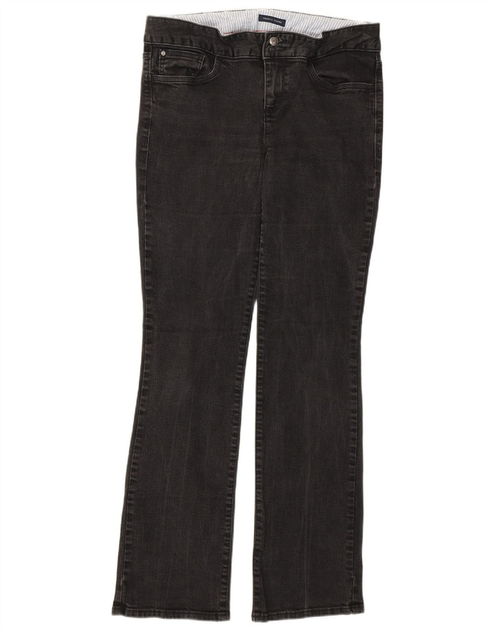 Jeans feminino Tommy Hilfiger Bootcut US 10 grande W32 L30 algodão cinza