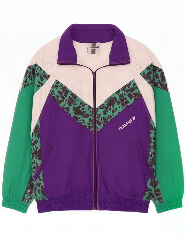 Hummel Mens Tracksuit Top Jacket UK 40 Medium Multicolored Colourblock