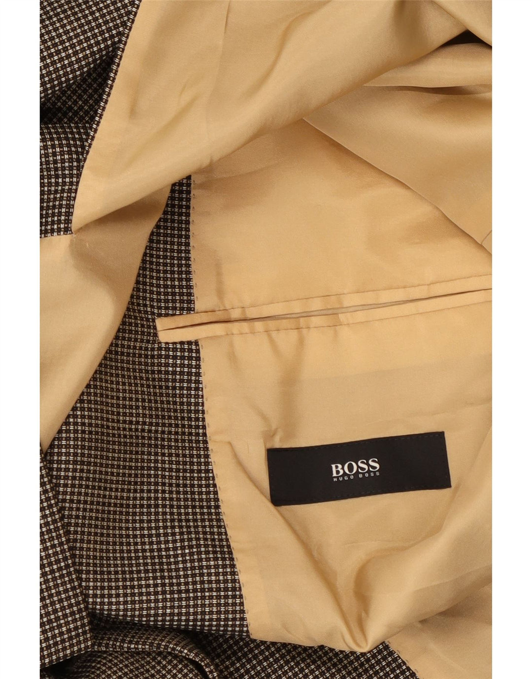Jaqueta Blazer Masculina Hugo Boss com 3 Botões UK 42 XL Cinza Xadrez