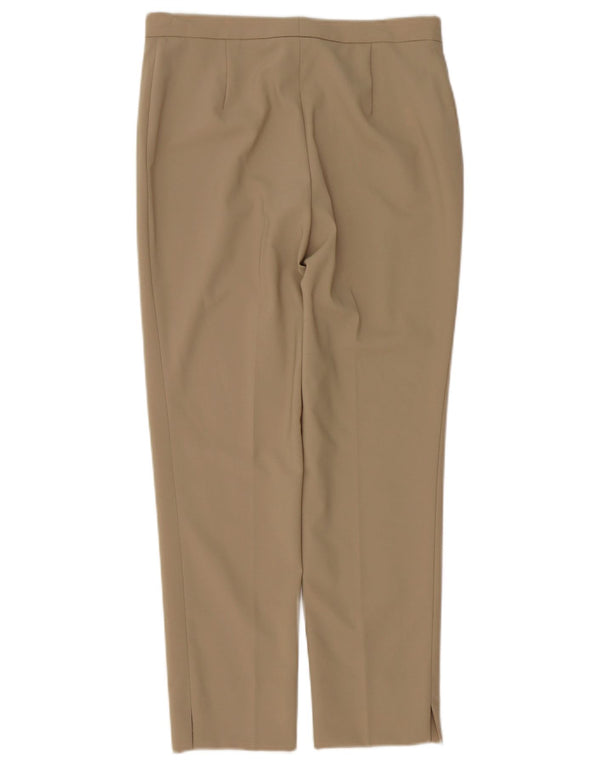 Calça feminina Les Copains Straight Suit EU 40 Médio W30 L27 Bege