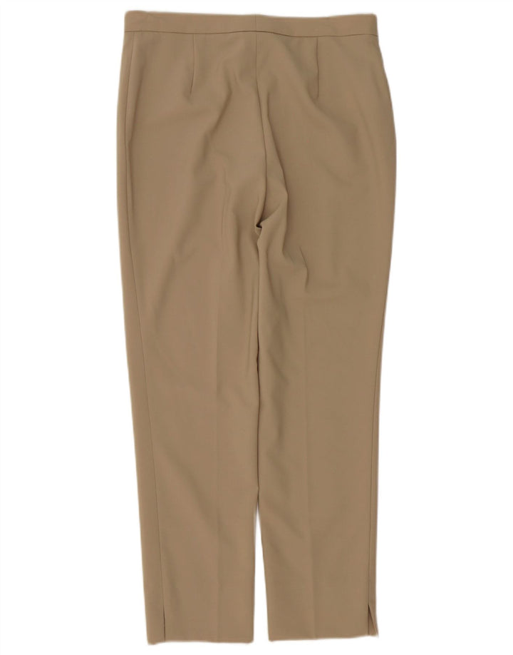 Calça feminina Les Copains Straight Suit EU 40 Médio W30 L27 Bege