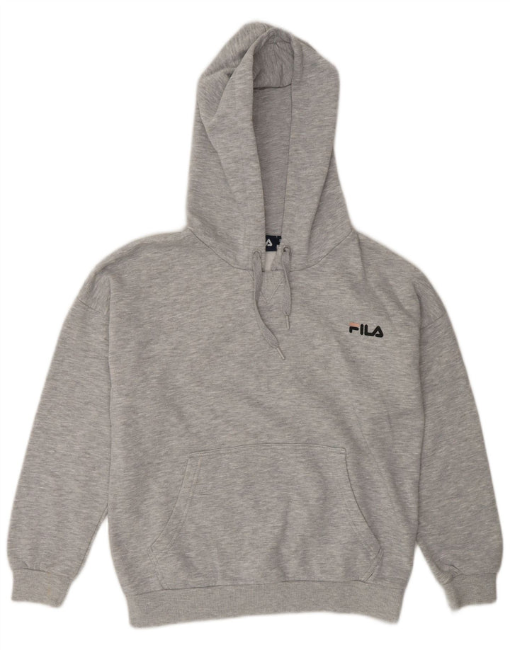 Fila Womens Oversized Hoodie Jumper UK 10 Pequeno Poliéster Cinza