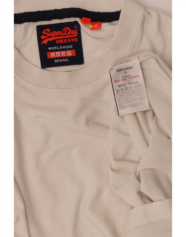 Camiseta masculina Superdry Top médio algodão branco