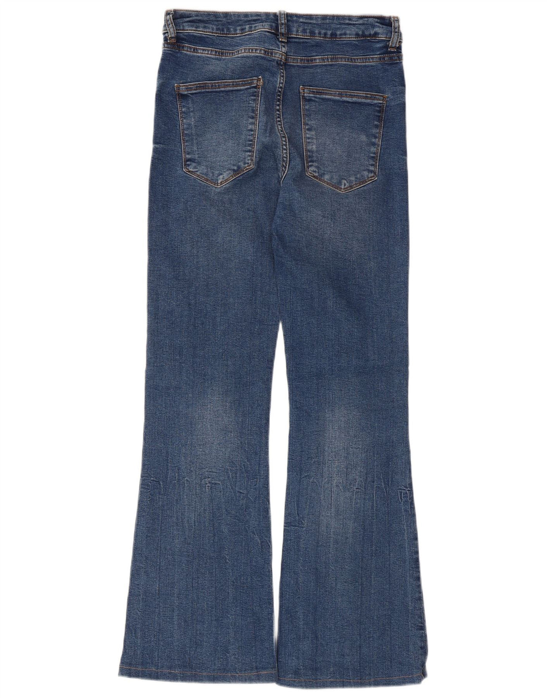 Zara Calça Jeans Feminina Flared EU 40 Médio W30 L30 Azul