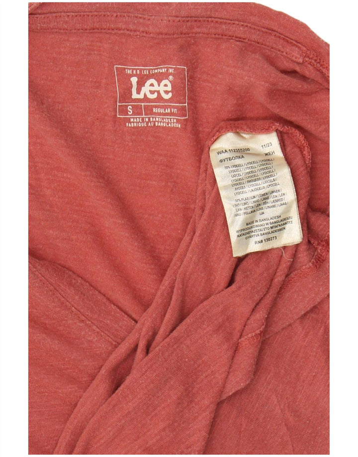Camiseta feminina LEE Regular Fit UK 10 Small Red Lyocell