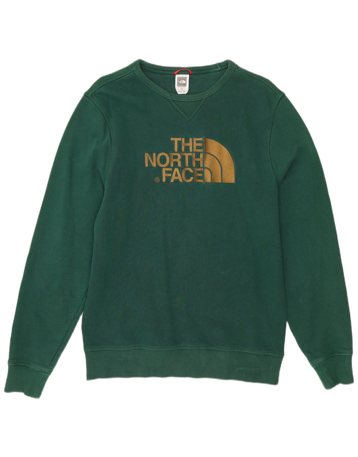 Suéter gráfico masculino The North Face algodão verde médio