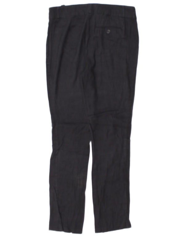 Calça casual feminina Marks & Spencer UK 10 pequena W32 L29 azul marinho